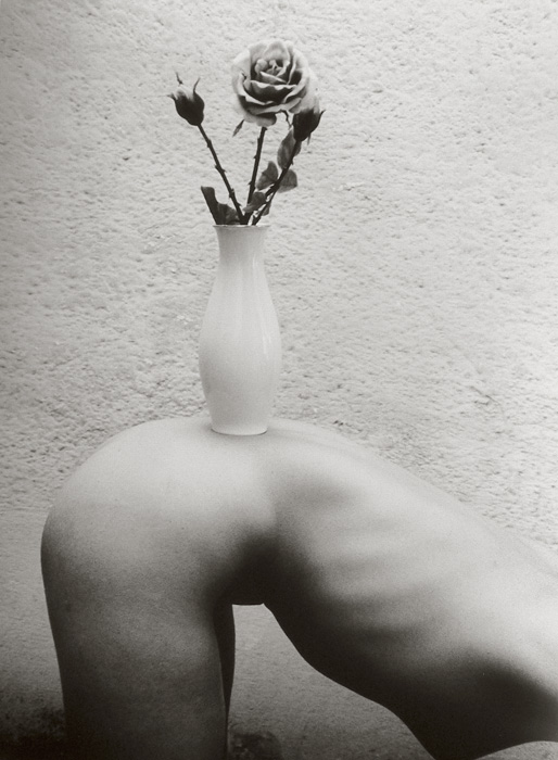 Marcel Marien - Female Nude with Vase of Flowers