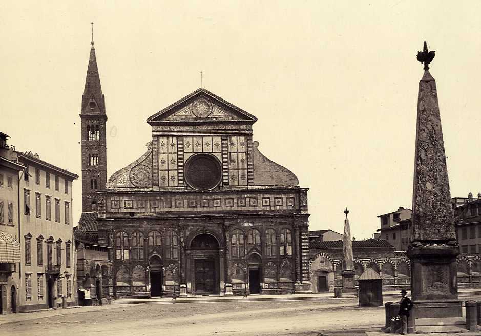 Façade de l'Eglise Maria Novella, Florence, Italy