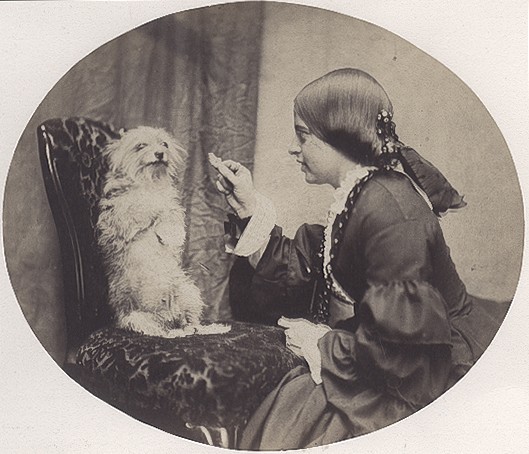 W.G. Campbell: "The Lesson", albumen print, 1857