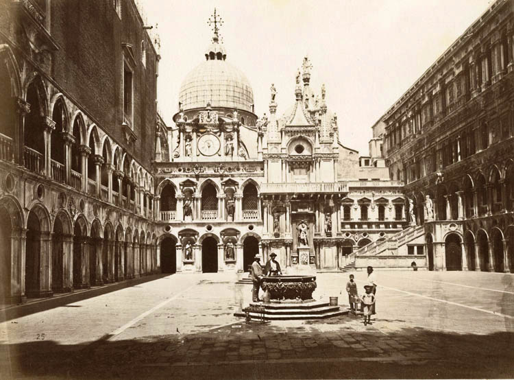 Carlo Naya (attributed to) - View of the Court of the Doges' Palace, Venice, Italy Carlo Naya (attributed to) - View of the Court of the Doges' Palace, Venice, Italy