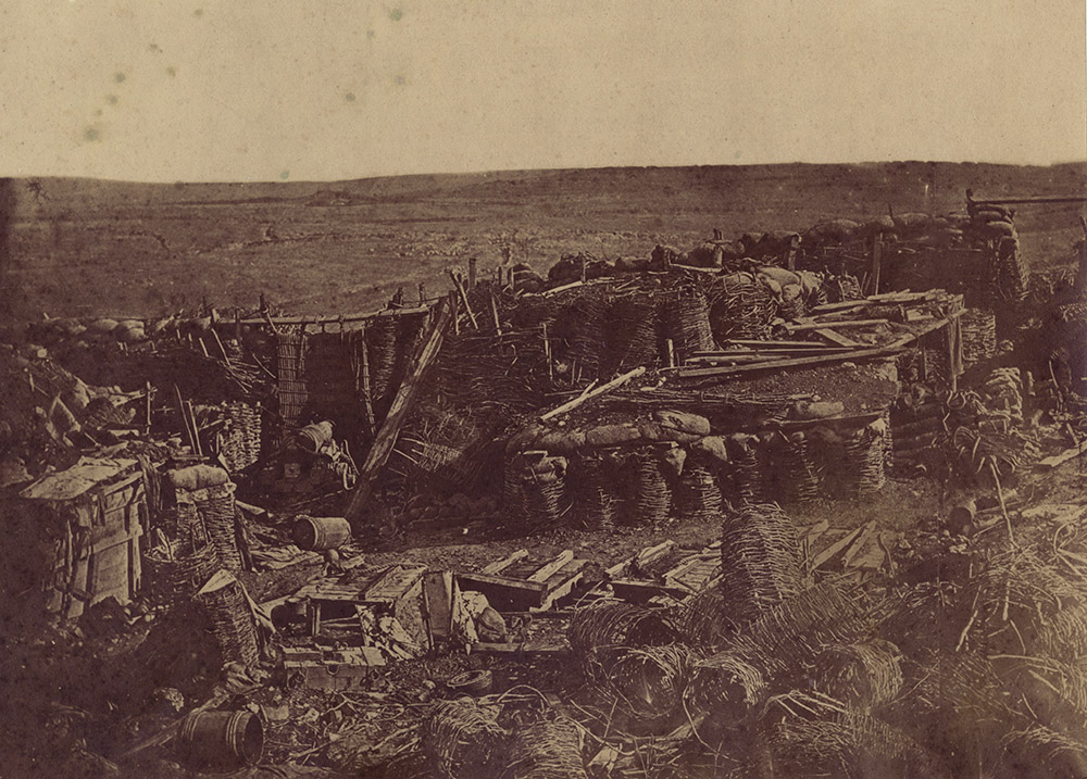 Robertson & Beato - Panoramic view of the interior of Redan after it had been abandoned by the Russians, Sevastopol, Crimea Robertson & Beato - Panoramic view of the interior of Redan after it had been abandoned by the Russians, Sevastopol, Crimea