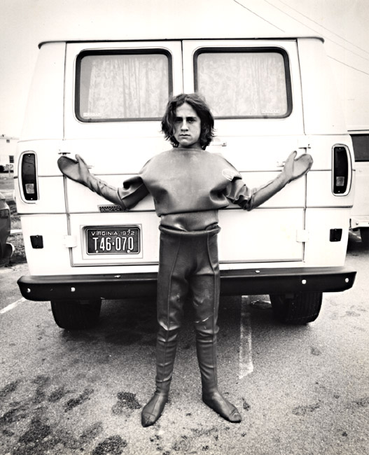 Arthur Tress - A Surfer Leans against Her Camper, Virginia Beach, VA Arthur Tress - A Surfer Leans against Her Camper, Virginia Beach, VA