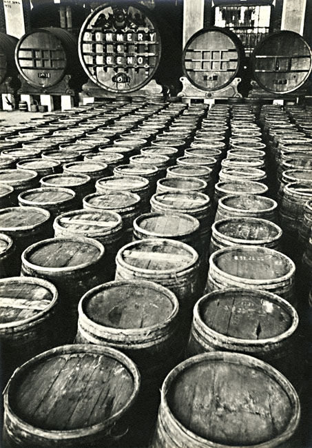 Ilse Bing - Barrels of Champagne at Pommery