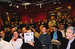 Typical crowded auction room at Drouot in Paris.