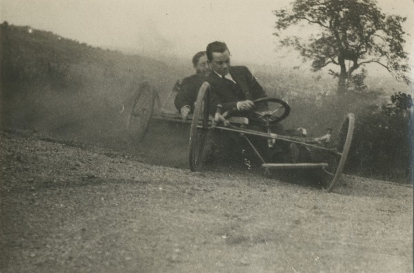 Jacques-Henri Lartigue: Courses de Bob. One of a group of significant Lartigue images in very rare vintage prints.