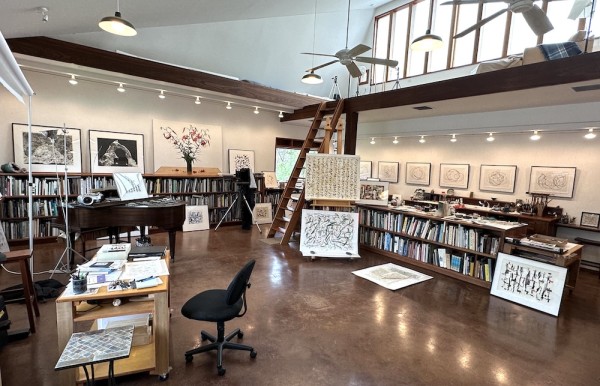 Paula's studio and workspace.
