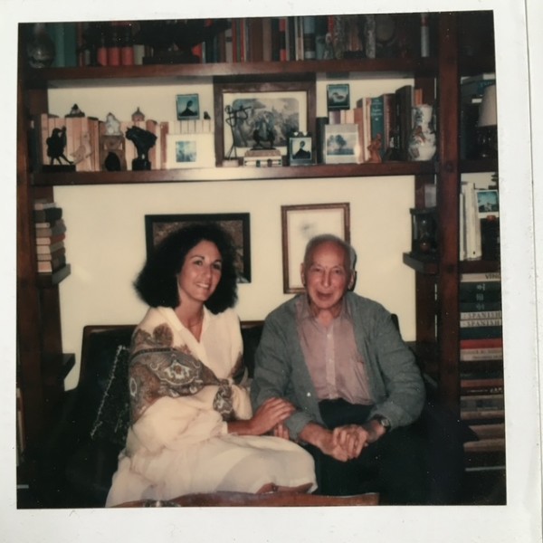 Susan with André Kertész in his New York apartment from a Polaroid taken by André.